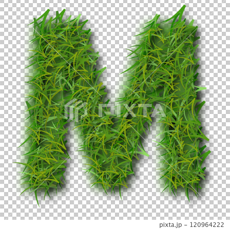 Green Grass Alphabet Letter M Green Grass Alphabet Letter M 120964222
