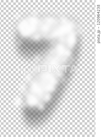 White Snow Alphabet Number 7 White Snow Alphabet Number 7 120964238