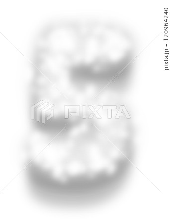 White Snow Alphabet Number 5 120964240