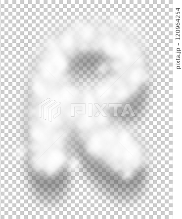 White Snow Alphabet Letter R White Snow Alphabet Letter R 120964254