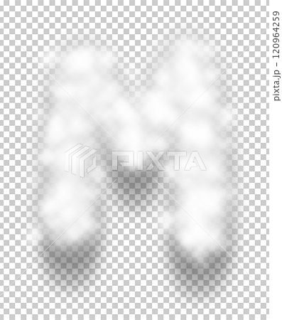 White Snow Alphabet Letter M 120964259
