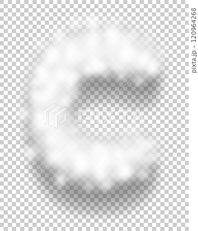 White Snow Alphabet Letter C White Snow Alphabet Letter C 120964268