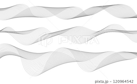 Abstract wave lines background, graphic thin curves design element, flow backdrop. Abstract wave lines background, graphic thin curves design element, flow backdrop. 120964542