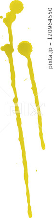 Yellow blot, paint drip, bright paint splashes for holiday decoration. 120964550