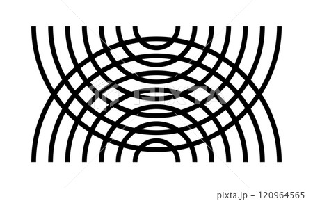 Semicircle lines and arch shapes. Geometric figure in trendy boho style. Minimalistic design element for modern template. Vector graphic illustration Semicircle lines and arch shapes. Geometric figure in trendy boho style. Minimalistic design element for modern template. Vector graphic illustration 120964565