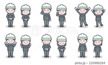 工事作業員の男女 01 120966264