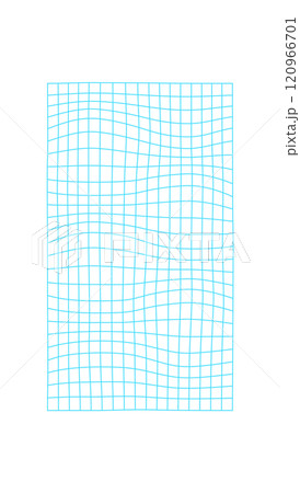 Perspective 3d mesh wave, vaporwave geometry grid pattern figure symbol, y2k geometric 3d wireframe structure object, brutal art trendy mesh shape illustration. 120966701