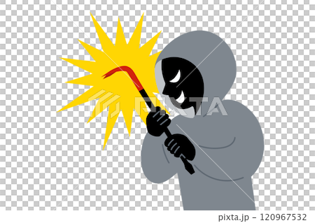 向量圖的一個罪犯用撬棍 120967532