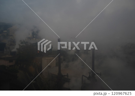 別府温泉 湯気 蒸気 120967625