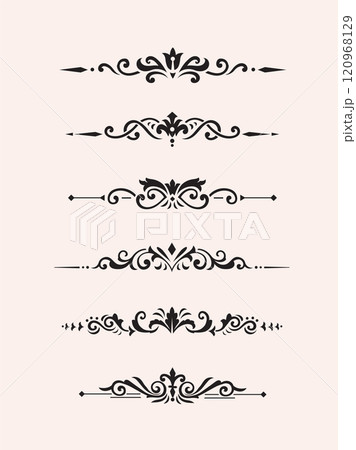 text divider ornament bundle design element text divider ornament bundle design element 120968129