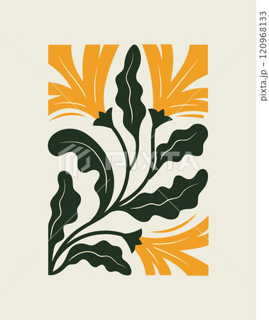 Floral Botanical abstract elements composition 120968133