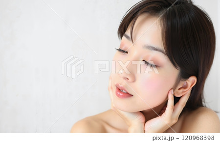 女性肌トラブル　スキンケアイメージ 120968398