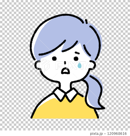 泣くシンプルなキャラクター 泣くシンプルなキャラクター 120968616