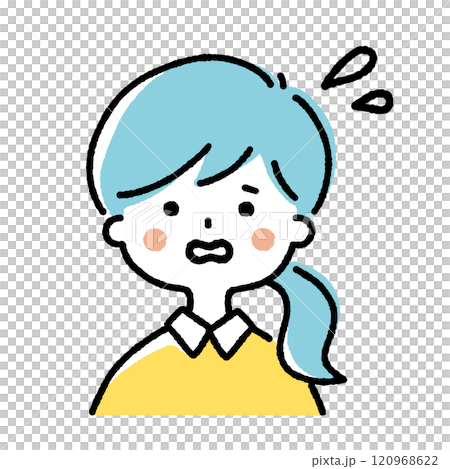 Girl with a worried look 120968622