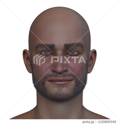 男性の顔アップ 120969348