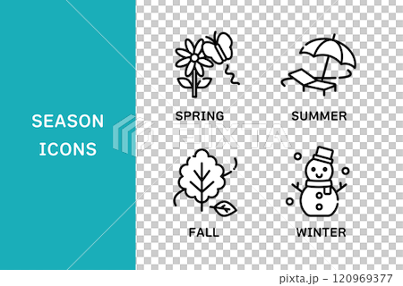 Spring, Summer, Autumn, Winter Icons Spring, Summer, Autumn, Winter Icons 120969377