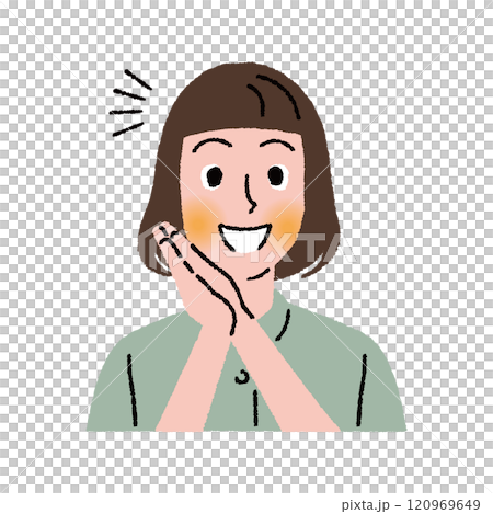 Upper body of a woman solving a problem 2 Upper body of a woman solving a problem 2 120969649