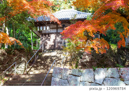 兵庫県三木市にある紅葉の綺麗な大谷山 大谿寺 伽耶院(だいけいじきゃらいん)行者堂 兵庫県三木市にある紅葉の綺麗な大谷山 大谿寺 伽耶院(だいけいじきゃらいん)行者堂 120969784