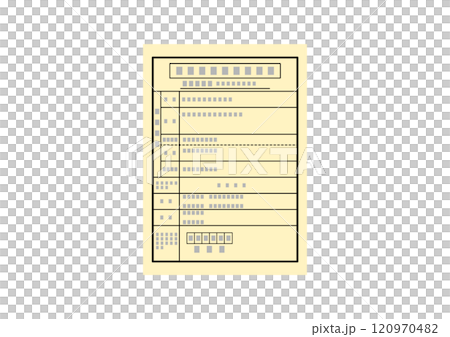 Illustration of the nursing care insurance burden ratio certificate Illustration of the nursing care insurance burden ratio certificate 120970482