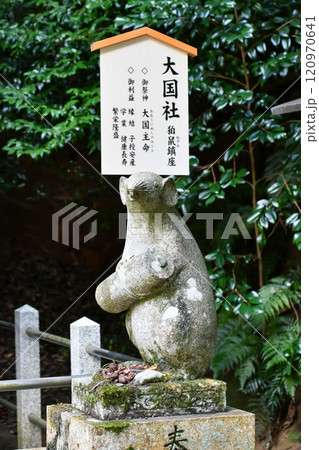 京都 哲学の道 大豊神社 大国社の狛ねずみ 120970641