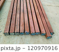 pile of square rectangle tubes metal iron production profiles  120970916
