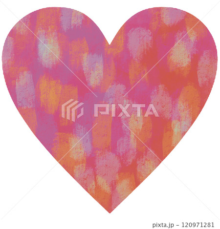 パステル調の赤のハートマーク 120971281
