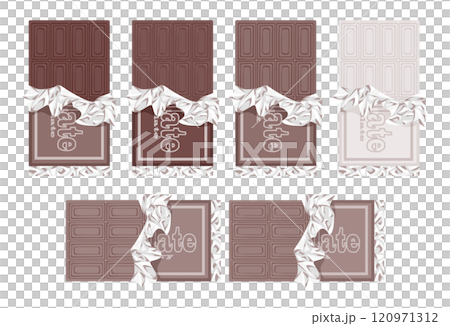 多種口味的巧克力包裝 多種口味的巧克力包裝 120971312