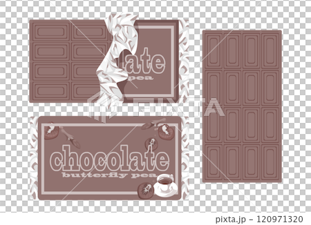 多種多様なフレーバーチョコのパッケージ 多種多様なフレーバーチョコのパッケージ 120971320