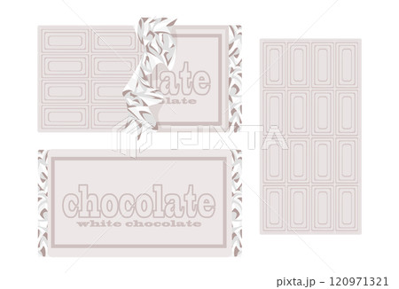 多種多様なフレーバーチョコのパッケージ 120971321