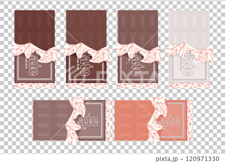 多種口味的巧克力包裝 多種口味的巧克力包裝 120971330