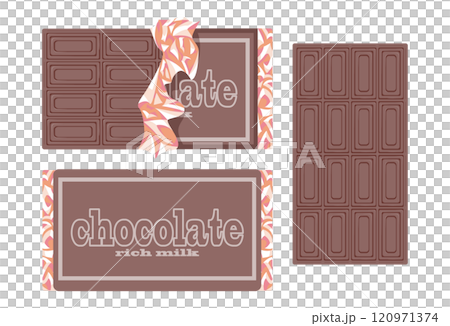 Packaging for a wide variety of flavored chocolates 120971374