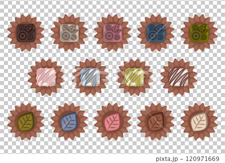 A variety of classic Western confectionery set designs 120971669