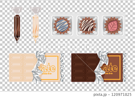 各種各樣的巧克力禮物 各種各樣的巧克力禮物 120971825