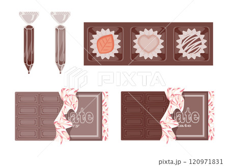 多種多様なチョコギフトのバリエーション素材 多種多様なチョコギフトのバリエーション素材 120971831