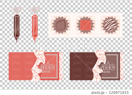 各種各樣的巧克力禮物 各種各樣的巧克力禮物 120971833