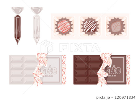 多種多様なチョコギフトのバリエーション素材 多種多様なチョコギフトのバリエーション素材 120971834