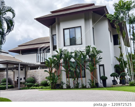 Detailed view of windows, doors and balconies of city buildings Detailed view of windows, doors and balconies of city buildings 120972525