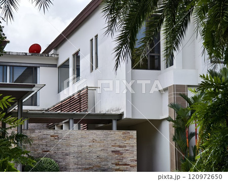 Detailed view of windows, doors and balconies of city buildings Detailed view of windows, doors and balconies of city buildings 120972650