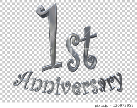 3DCG 角色「1st Anniversary/1st週年紀念標記閃光」銀、銀 120972955