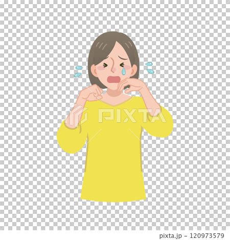 号泣する女性 120973579