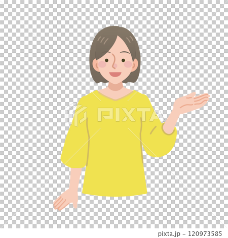 A woman giving a tour 120973585