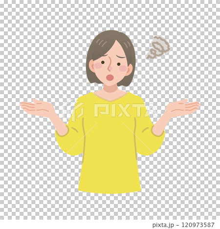 困る女性 120973587