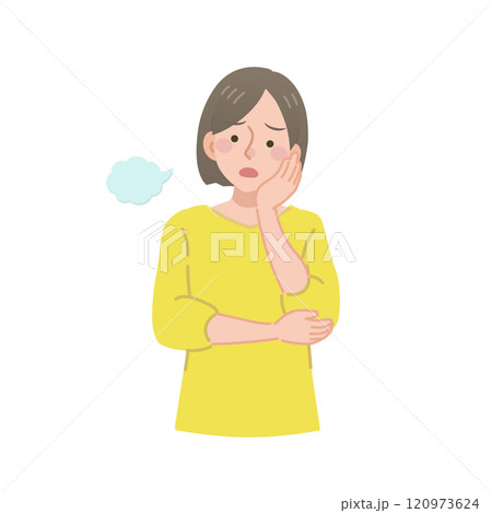 ため息をつく女性 120973624