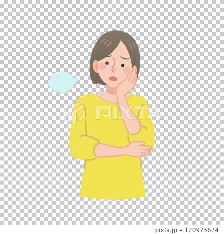 ため息をつく女性 120973624