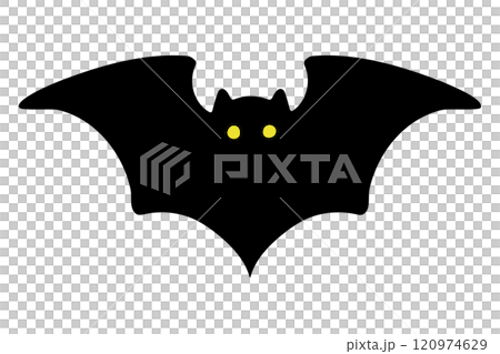 Simple flying black bat silhouette illustration material Simple flying black bat silhouette illustration material 120974629