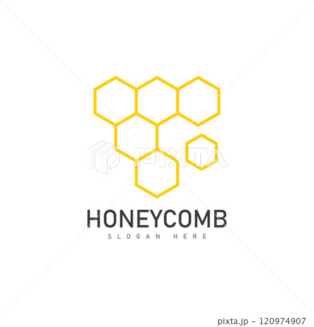 honeycomb illustration logo vector template 120974907