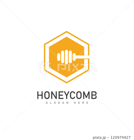 honeycomb illustration logo vector template honeycomb illustration logo vector template 120974927