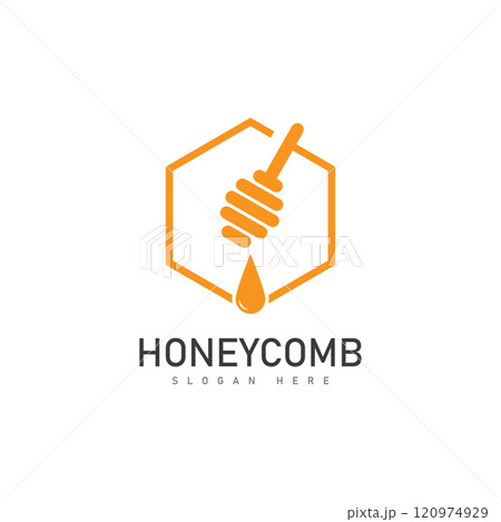 honeycomb illustration logo vector template 120974929