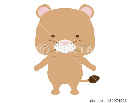 立っているメスライオンのキャラクター 120974958