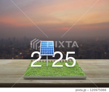Happy new year 2025 ecological cover concept 120975066